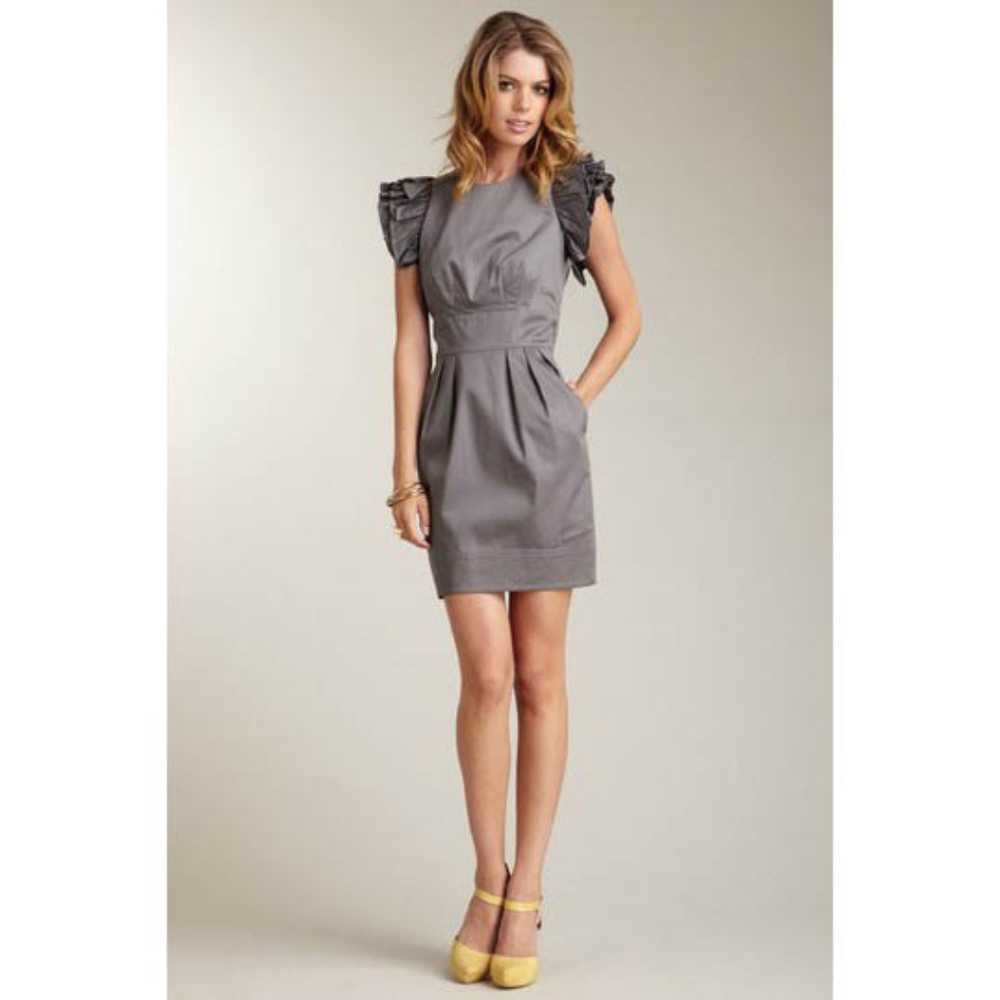 Jessica Simpson Dress Ruffled Flutter Sleeve Sz 10